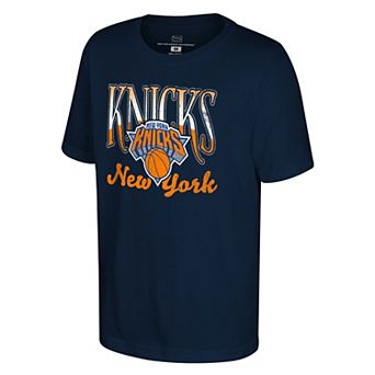 Youth Stadium Essentials Navy New York Knicks Sky High T-Shirt