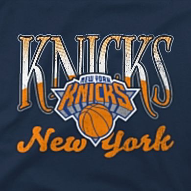 Youth Stadium Essentials Navy New York Knicks Sky High T-Shirt