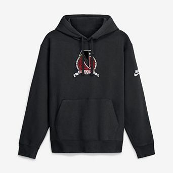 Men's Nike Black Atlanta Falcons Short Pass Rewind Club Fleece Hoodie