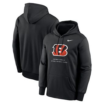 Men's Nike Black Cincinnati Bengals Toss Sweep Therma-FIT Hoodie