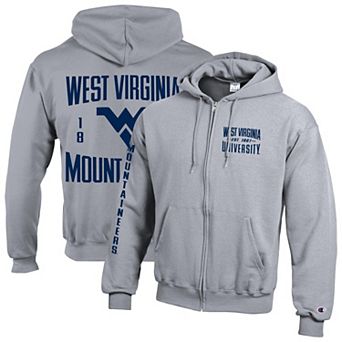 Men's Champion Gray West Virginia Mountaineers Varsity Powerblend Full-Zip Fleece Hoodie