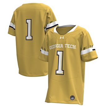 Youth Under Armour #1 Gold Georgia Tech Yellow Jackets Replica Football Jersey