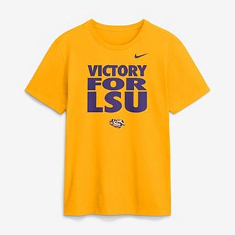 Men's Nike Gold LSU Tigers 2026 Sideline Dri-FIT Slogan T-Shirt