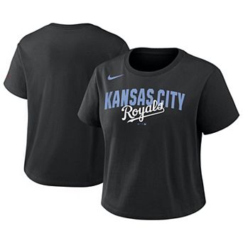 Women's Nike Black Kansas City Royals Mod Cropped T-Shirt