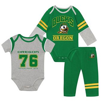 Infant Outerstuff Oregon Ducks Double Up Three-Piece Bodysuits & Pants Set