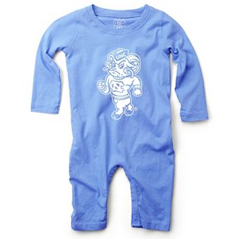 Infant Wes & Willy Carolina Blue North Carolina Tar Heels Long Sleeve Romper