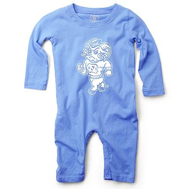 Infant Wes & Willy Carolina Blue North Carolina Tar Heels Long Sleeve Romper