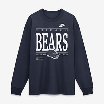 Men's Nike Navy Chicago Bears Red Zone Long Sleeve Max90 T-Shirt