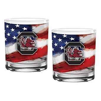 South Carolina Gamecocks Two-Pack 14oz. Americana Rocks Glass Set