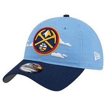 Men's New Era Powder Blue Denver Nuggets Clouds 9TWENTY Adjustable Hat