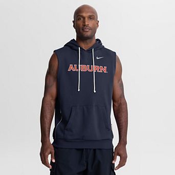 Men's Nike Navy Auburn Tigers 2026 Sideline Sleeveless Dri-FIT Hoodie