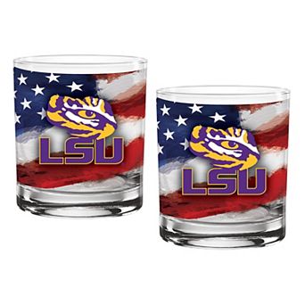 LSU Tigers Two-Pack 14oz. Americana Rocks Glass Set