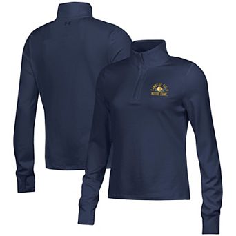 Women's Under Armour Navy Notre Dame Fighting Irish 2026 Shamrock Series Motion Quarter-Zip Pullover