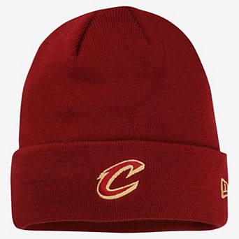 Men's New Era Wine Cleveland Cavaliers OTC Cuffed Knit Hat