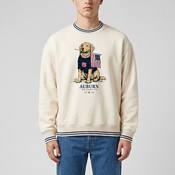Unisex Uscape Apparel Cream Auburn Tigers Americana Good Boy Ribbed Premium Sweatshirt