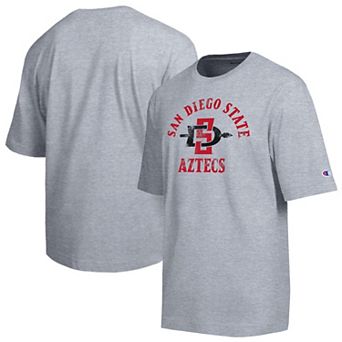 Men's Champion Heather Gray San Diego State Aztecs Weathered Team T-Shirt