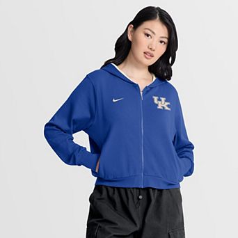 Women's Nike Royal Kentucky Wildcats Mantra Cropped Full-Zip Hoodie