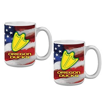 Oregon Ducks Two-Pack 15oz. Americana Mug Set