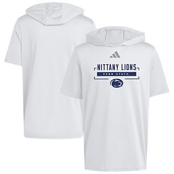 Men's adidas White Penn State Nittany Lions D4T Short Sleeve Hooded T-Shirt