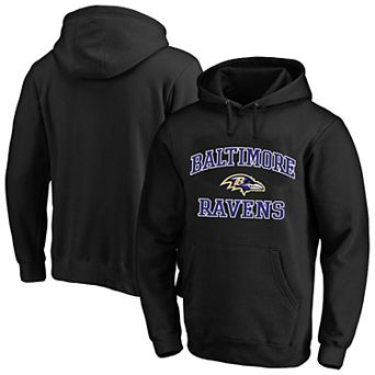 Men's Fanatics Black Baltimore Ravens Big & Tall Heart & Soul Hoodie