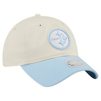 Women's New Era Cream/Coastal Blue Pittsburgh Steelers 9TWENTY Adjustable Hat