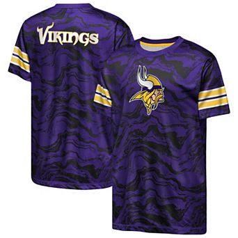 Youth Outerstuff Purple Minnesota Vikings Slant Route Performance T-Shirt