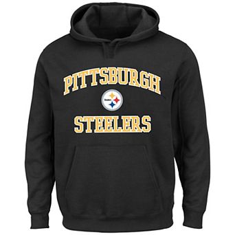 Men's Fanatics Black Pittsburgh Steelers Big & Tall Heart & Soul Hoodie