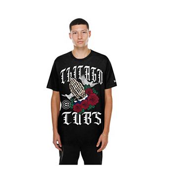 Men's New Era Black Chicago Cubs Lifestyle Blessed Aesthetic T-Shirt