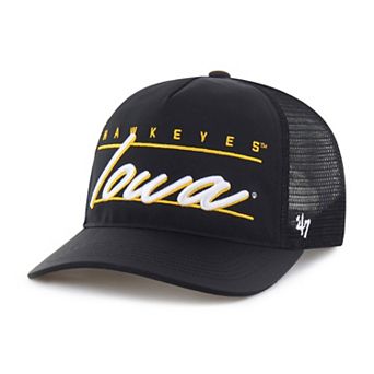 Unisex '47 Black Iowa Hawkeyes brrr° Condor Mesh Hitch Adjustable Hat