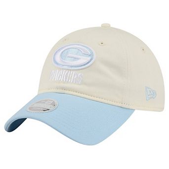 Women's New Era Cream/Coastal Blue Green Bay Packers 9TWENTY Adjustable Hat