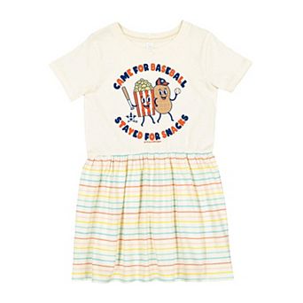 Girls Toddler Soft as a Grape White Houston Astros Snack Dress
