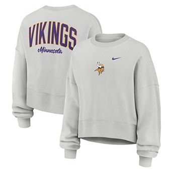 Women's Nike Gray Minnesota Vikings Oversized Primetime Phoenix Fleece Sweatshirt