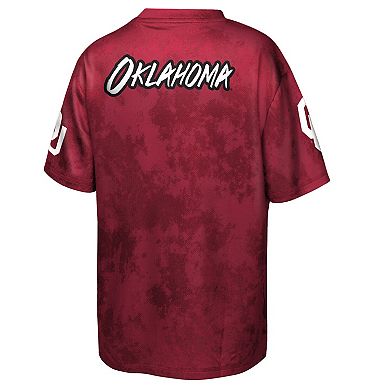 Youth Outerstuff Crimson Oklahoma Sooners Off-Side Sublimated T-Shirt
