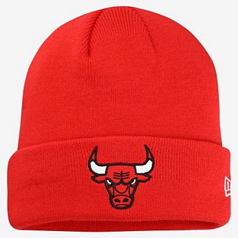 Men's New Era Red Chicago Bulls OTC Cuffed Knit Hat