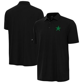 Men's Antigua Black Dallas Cowboys St. Patrick's Day Era Polo