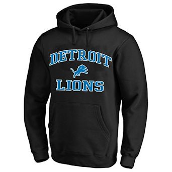 Men's Fanatics Black Detroit Lions Big & Tall Heart & Soul Hoodie