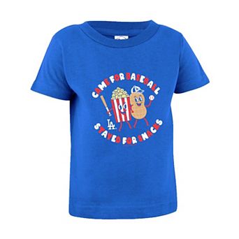 Infant Soft as a Grape Royal Los Angeles Dodgers Snack T-Shirt
