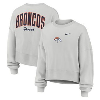 Women's Nike Gray Denver Broncos Oversized Primetime Phoenix Fleece Sweatshirt