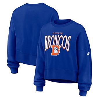 Women's Nike Royal Denver Broncos Oversized Phoenix Fleece Sweatshirt