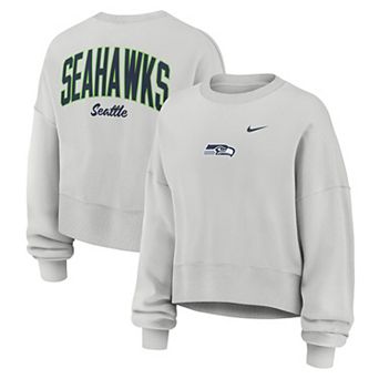 Women's Nike Gray Seattle Seahawks Oversized Primetime Phoenix Fleece Sweatshirt