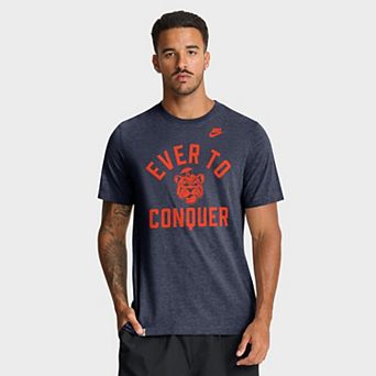 Men's Nike Heather Navy Auburn Tigers Legacy Mantra Tri-Blend T-Shirt