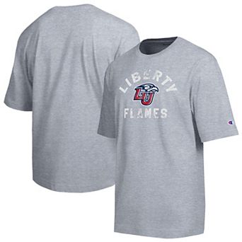 Men's Champion Heather Gray Liberty Flames Weathered Team T-Shirt