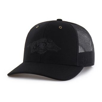 Men's Carhartt x '47 Black Arkansas Razorbacks Trucker Adjustable Hat