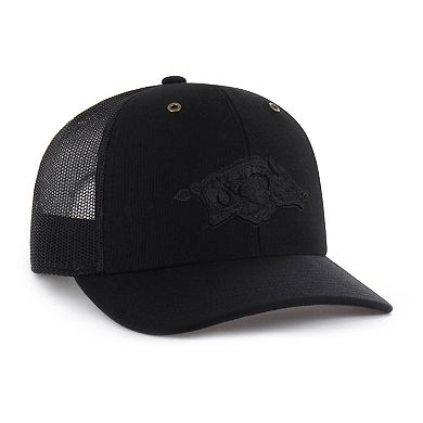 Men's Carhartt x '47 Black Arkansas Razorbacks Trucker Adjustable Hat