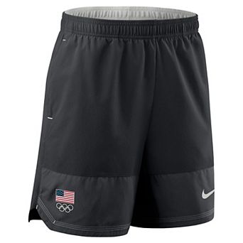 Youth Nike Black Team USA Dri-FIT Woven Shorts