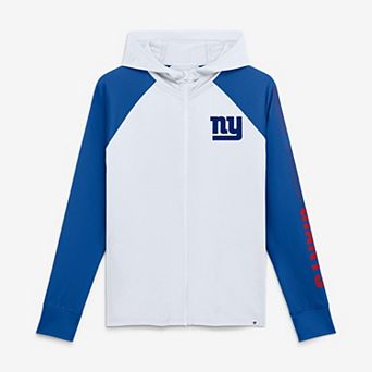 Women's Fanatics White/Royal New York Giants Cornerback Blitz​ Raglan Full-Zip Hoodie