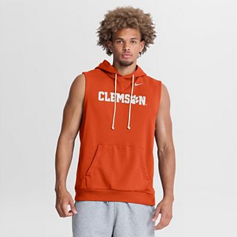 Men's Nike Orange Clemson Tigers 2026 Sideline Sleeveless Dri-FIT Hoodie