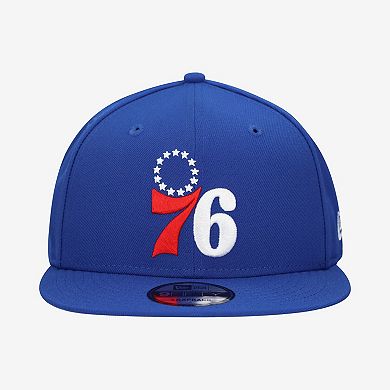 Men's New Era Royal Philadelphia 76ers Team 9FIFTY Snapback Hat