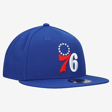 Men's New Era Royal Philadelphia 76ers Team 9FIFTY Snapback Hat