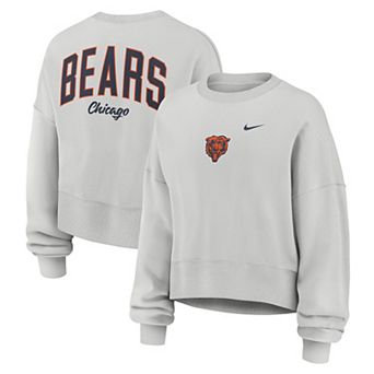 Women's Nike Gray Chicago Bears Oversized Primetime Phoenix Fleece Sweatshirt